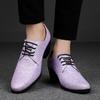 Men High Heels Silver Derby Purple Wedding Dress Dance Business White Elevator Shoes Height Increase Gold Tuxedo Shoes Plus Size