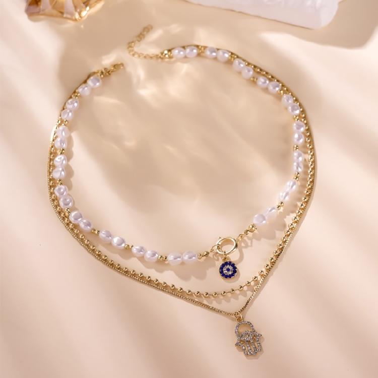 Fashionable Necklace Multiple Layer Necklace Elegant Party Necklace Alloy Texture Trendy Fashion Jewelry for Daily Party
