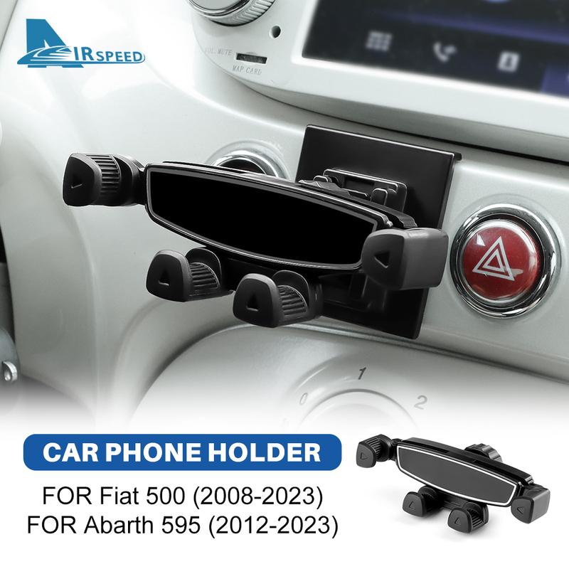 For Fiat 500 08-23 Abarth 595 2012-2016 2017 2018      Rotate Bracket Car Gravity Phone Holder Accessories