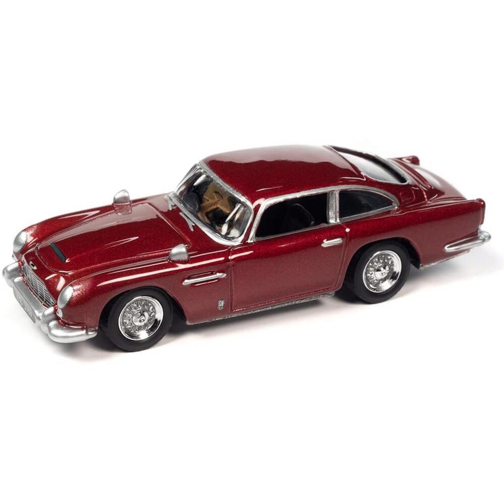 Johnny Lightning Scale Aston Martin DB5 1966 Dark Red Classic Gold Aston Martin Diecast Car 1/64 [Used]