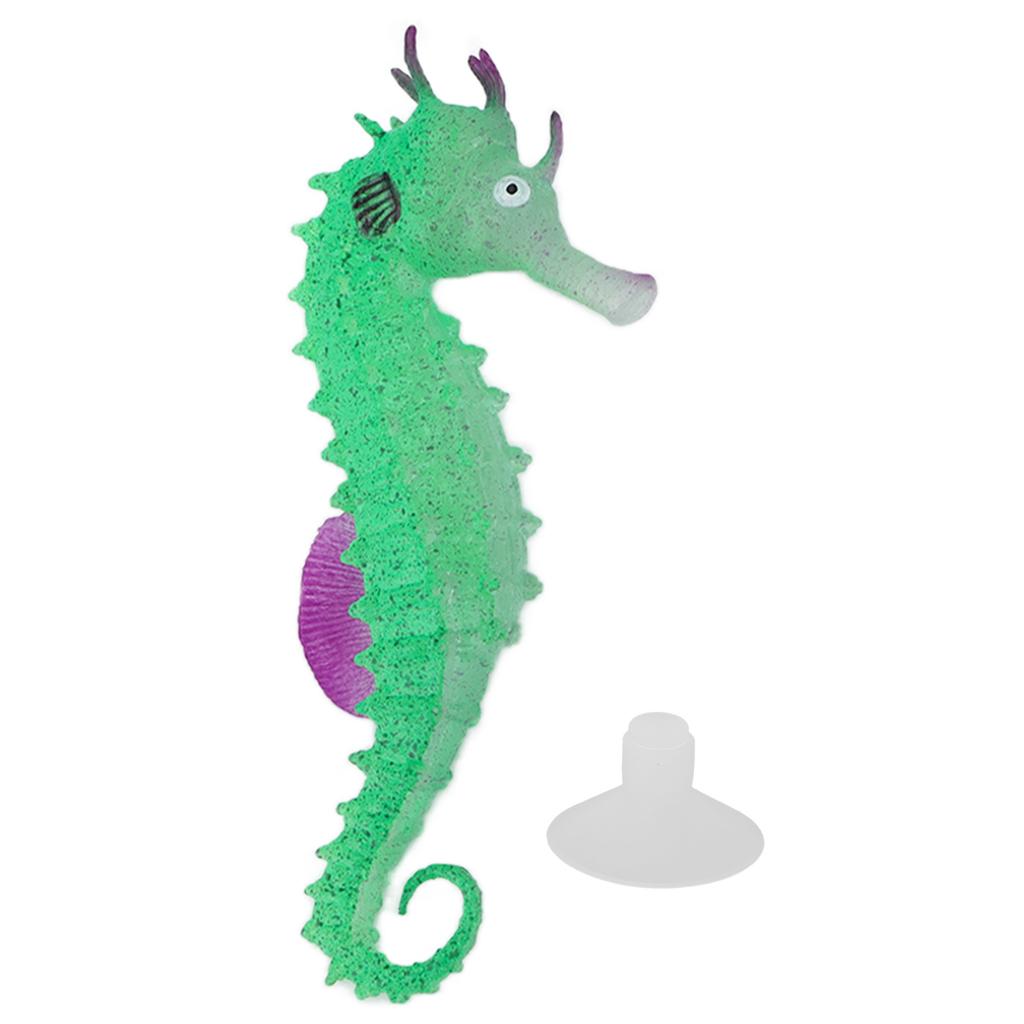 Simulation Seahorse   Luminous Silicone Hippocampus with Suction for Aquariums