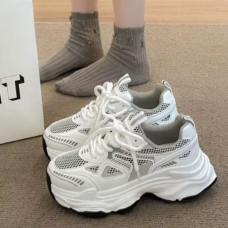 Dad Shoes Women's Shoes New Summer Breathable Versatile Little White Shoes Heightening Platform Casual Sports Shoes