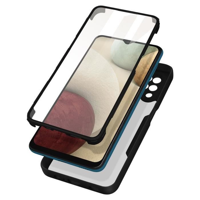 Coque de protection - PROSHOP - Samsung Galaxy A12 - Transparent - Noir - Semi-rigide