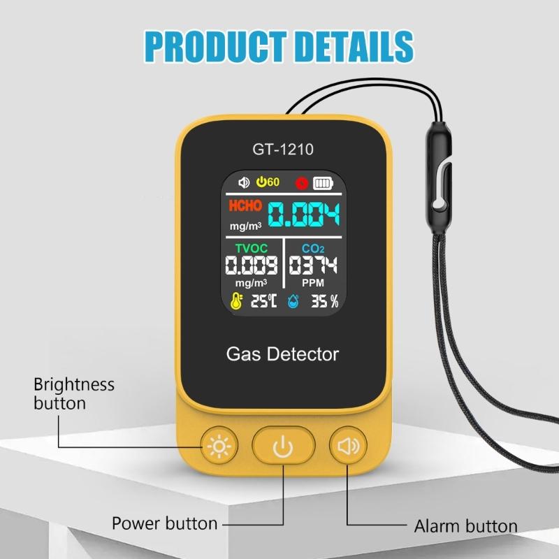 Professional Gas Detection Device For Households Visual LED Indicators Sound Alerts Wall Mount Design