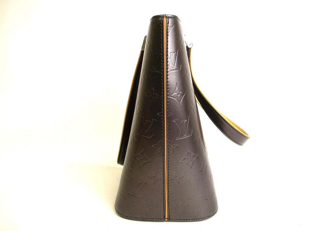 Äkta LOUIS VUITTON Monogram Svart Läder Toteväska Handväska Stockton #9369 Säljaren renoverad