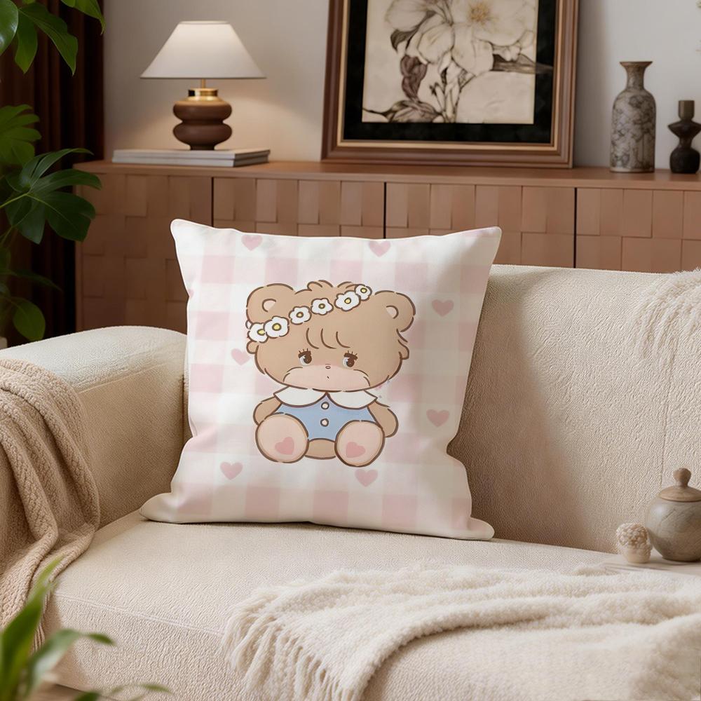 Cute Mikko Cushion Cover Cushion Cover Set 4Pcs 50X50 45X45 40X40 Pillowcase Decorative Sofa Home Decor