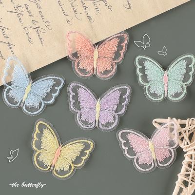 Computer Embroidery Label Animal Butterfly Cloth Label Lace Embroidery Sticker Diy Hand Account Accessories Accessories Patch Cloth Sticker