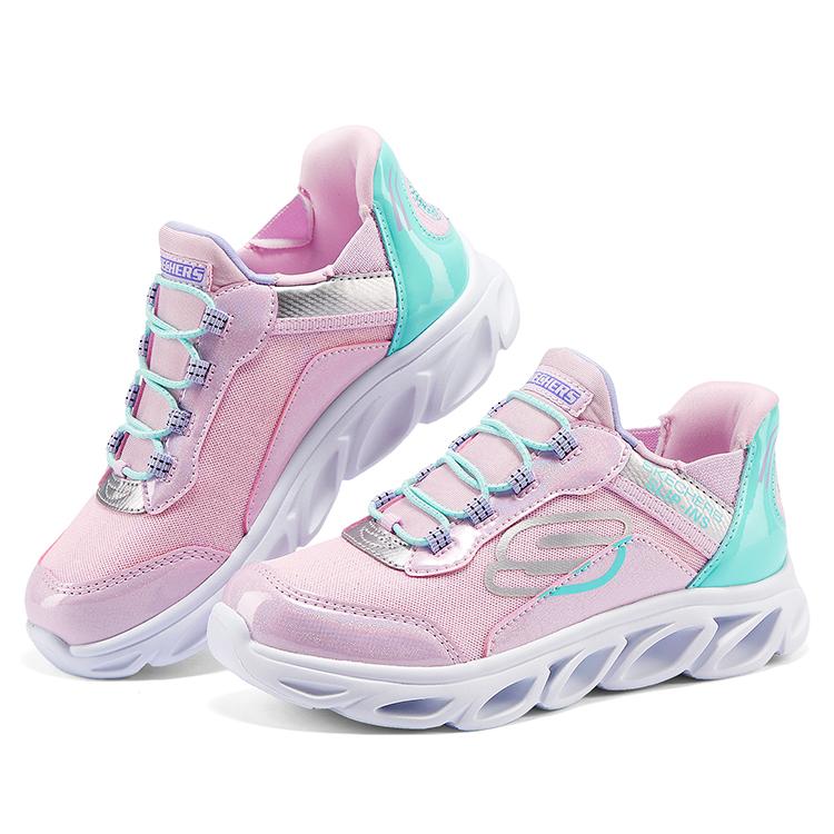 Skechers Girls Comfortable Versatile Casual Outdoor Sports Running Shoes Kids sneaker Pink Multicolor 302221L-PKMT