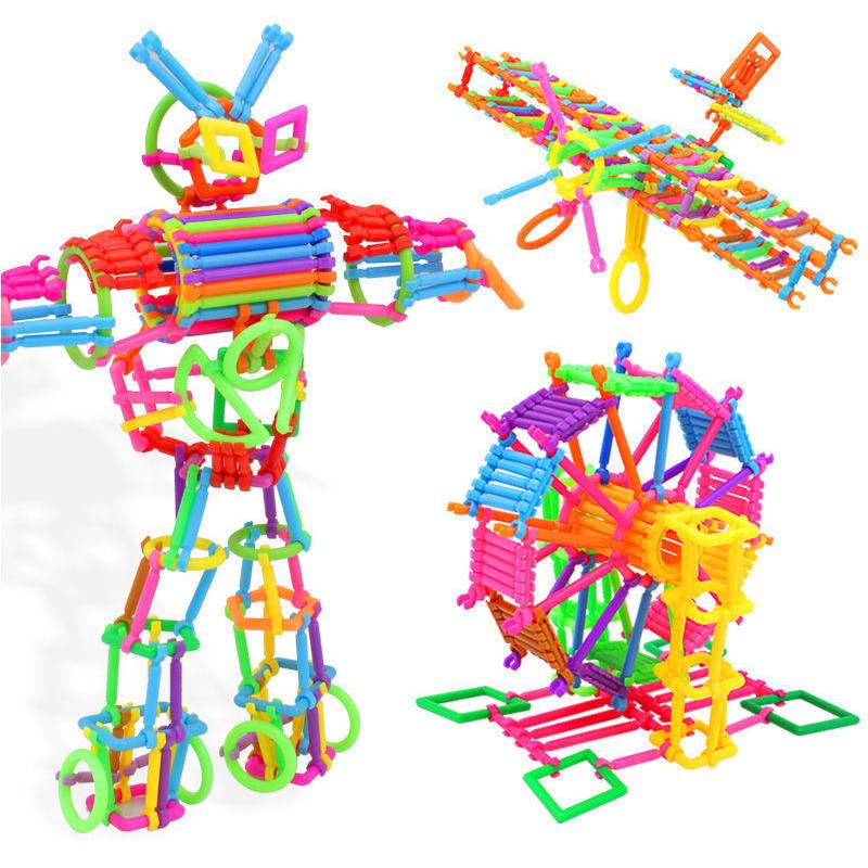 100/400 Zusammengebaute Bausteine DIY Smart Stick Blöcke Fantasie Kreativität Pädagogisches Lernspielzeug Kindergeschenk