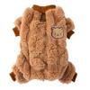 Autumn and Winter Cute Bear Twist Texture Can Be Traced Four-legged Fleece Coat Cat Warm Pet Cat Clothes
