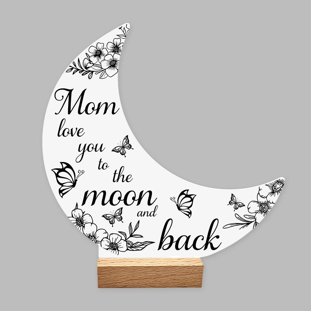 Black Gold Desktop Ornament with Wood Base Decorative Figurine  Home Decoration