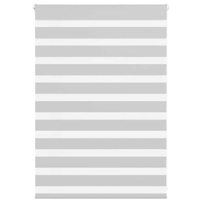 VidaXL Store zèbre gris clair largeur du tissu 105,9 cm polyester, store à enrouleur zébré, store zébré pour fenêtre, store 4014419