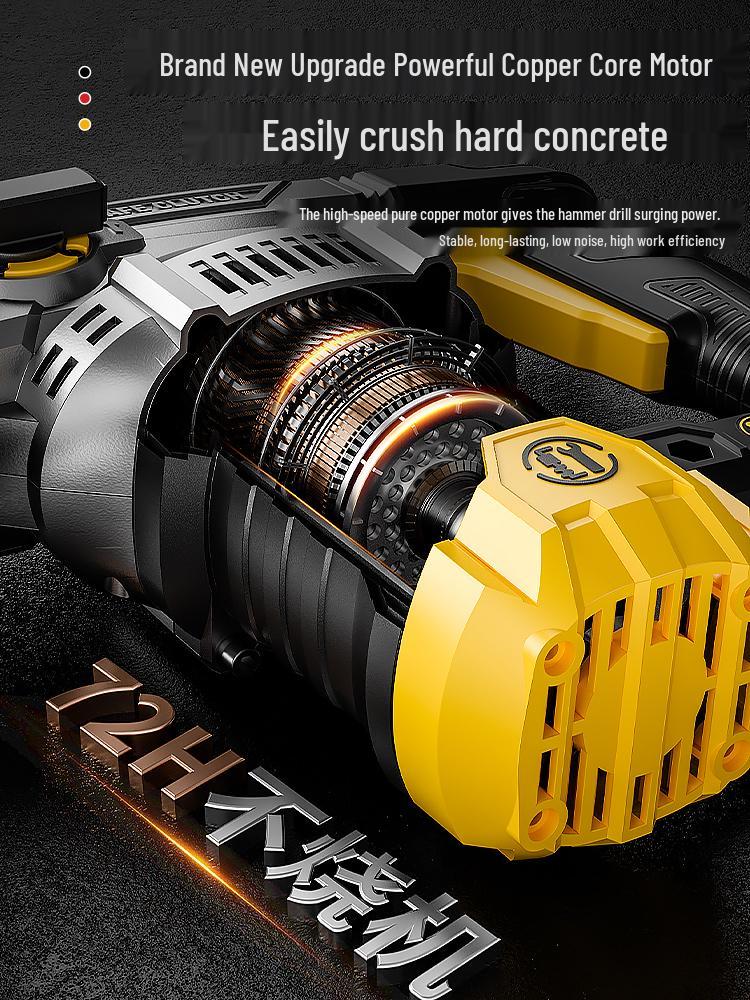 High-Power Electric Hammer Drill & Pickaxe for Concrete - Multi-functional Household Tool