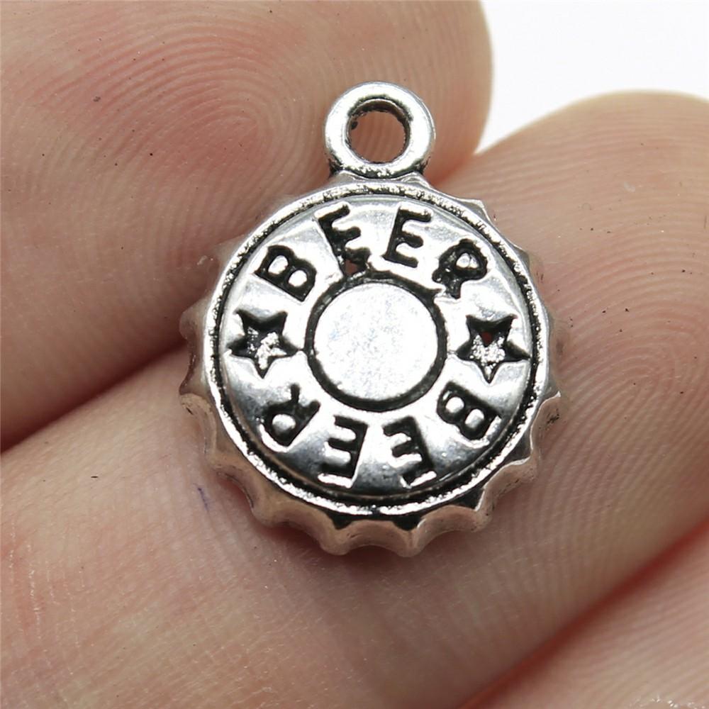 20pcs DIY Crafts Making Findings Handmade Tibetan Jewelry Beer Wine Corkscrew Bottle Opener Charms For Jewelry Making