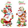 Christmas Decorations, Static Cling Stickers, Shopping Mall/ Window Stickers, SantaClaustree Window Stickers, Atmospheric Window Decorations.