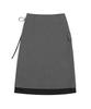 Hye Young Kim Layered Wrap Long Skirt - Gray