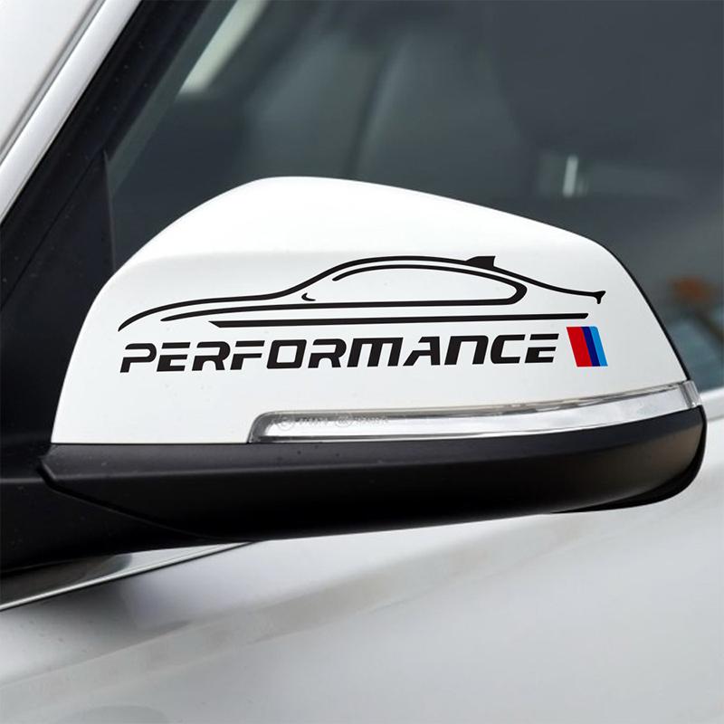 2pcs Performance Rearview Mirror Car Body Decal Sticker Car Styling For BMW E46 E39 E36 E90 E60 F30 E30 E34 F10 Car Exterior Accessories