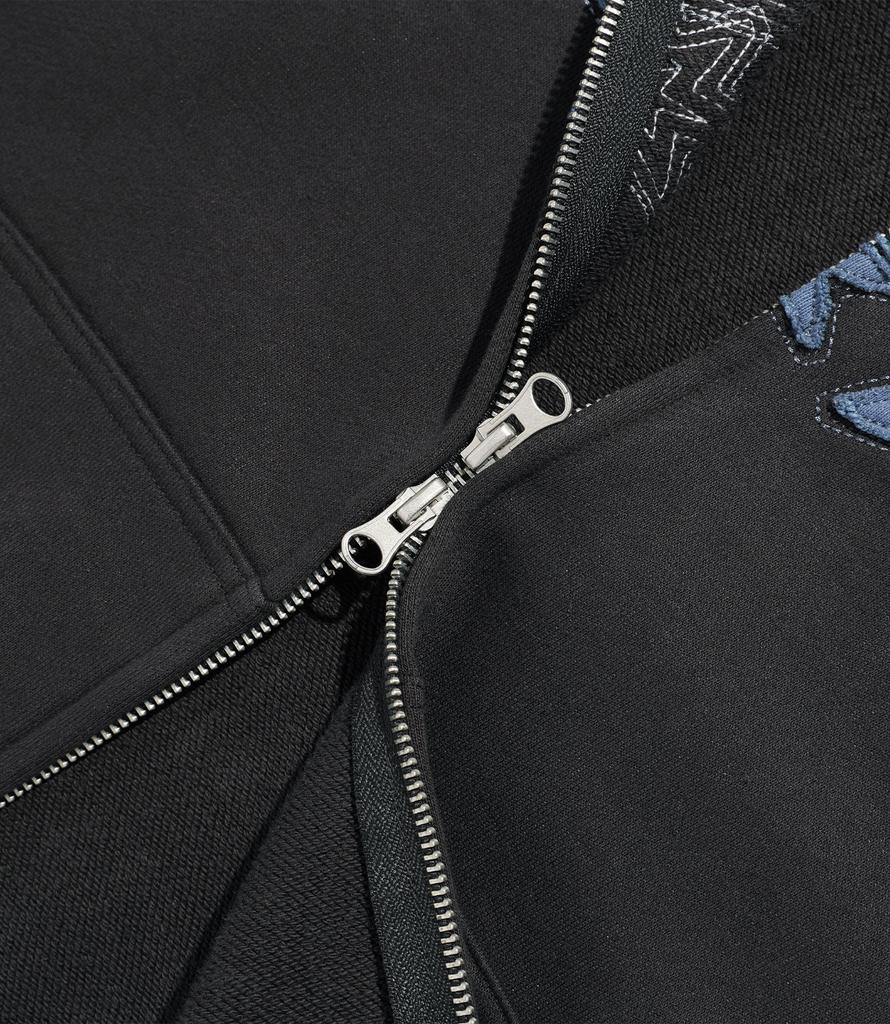 NICEGHOSTCLUB 3Star Applique Hoodie Zip Up_Charcoal(Ng2Gsum490A)