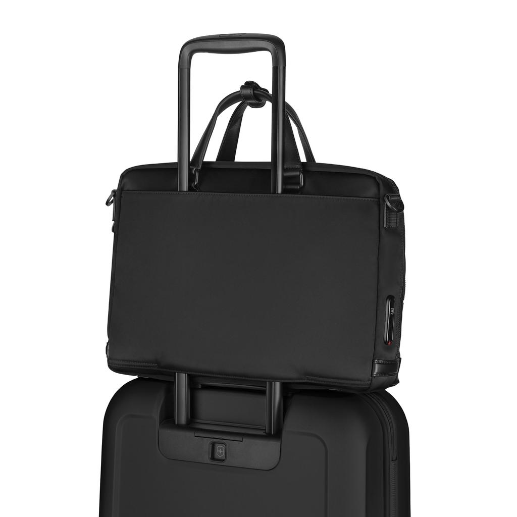 Alox Nero Briefcase Black Briefcase for Business Bag Shoulder Bag Fits 13L Black 611805 [Victorinox] - - Men's Commuting/School - Lightweight, Slim,