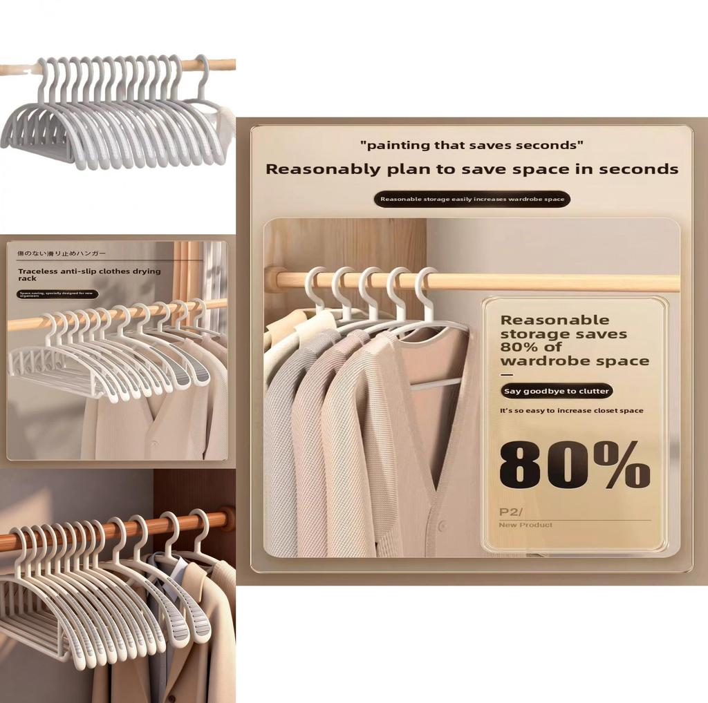 Modern Plastic Hangers For Clothes And Pants With Nonslip Design Perfect For Student Dorms