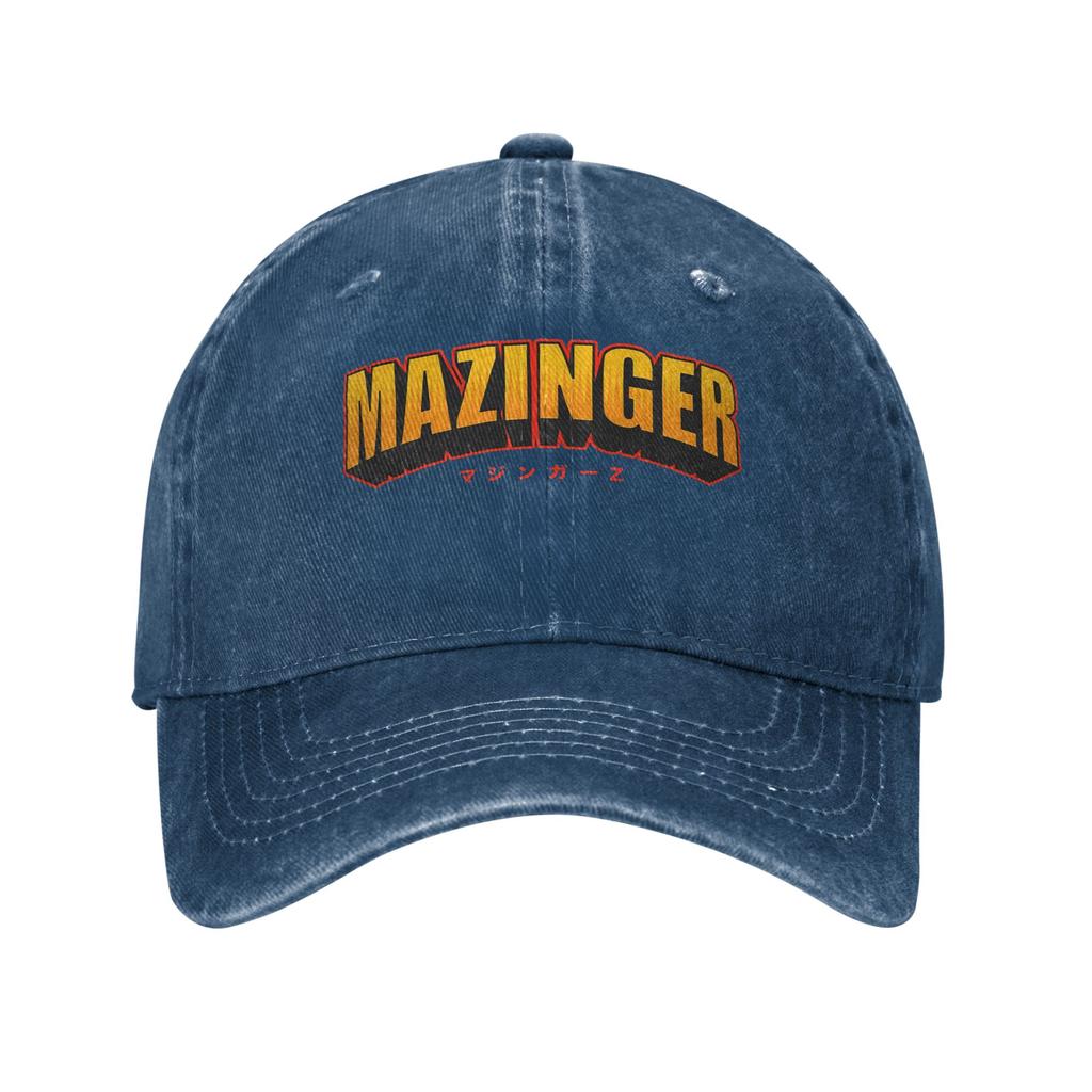 Mazinger Z Anime Robot Denim Fabric Cap Casual Baseball Caps Adjustable Hat Summer Unisex Baseball Hats