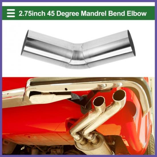 45 Degree Mandrel Exhaust Pipes DIY  275"OD 591" Leg 304 Stainless Steel