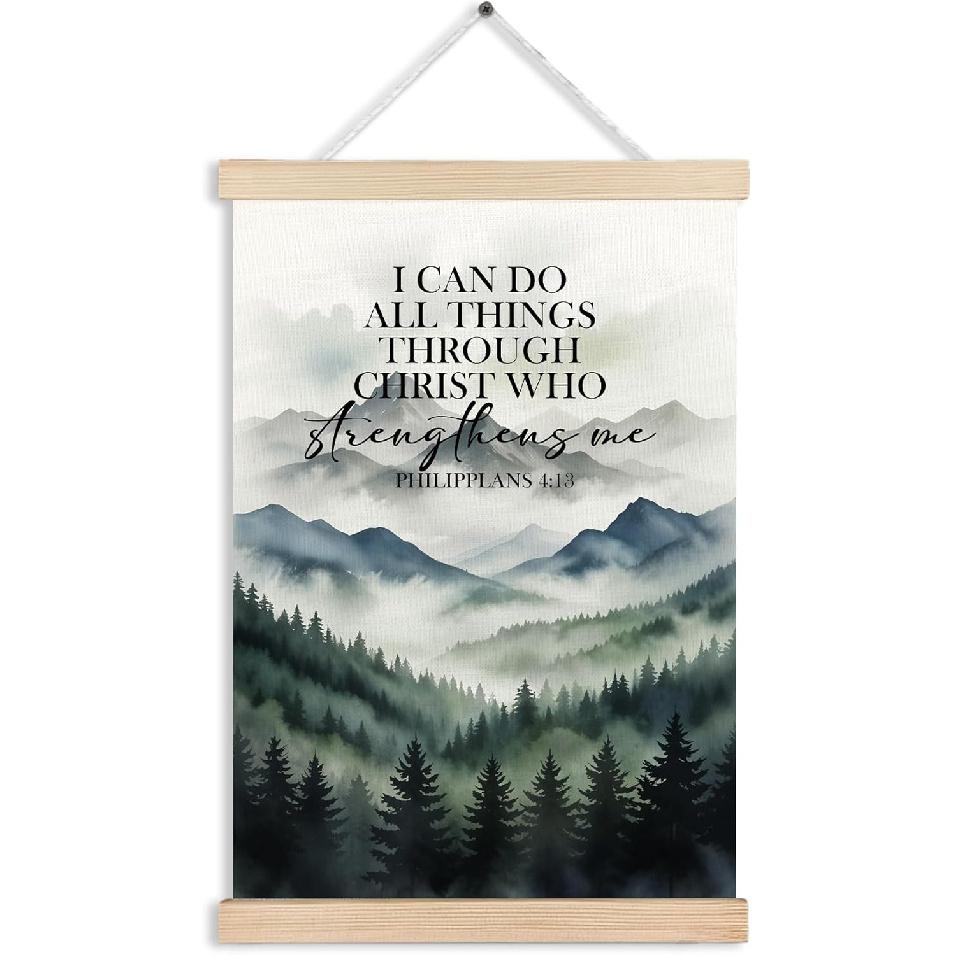 RYVJU Traditional Japanese Temple Wall Art Poster Hanger Frame, Japanese Room Decor, Asian Spiritual Nature Landscape Wall Decor Canvas Prints for