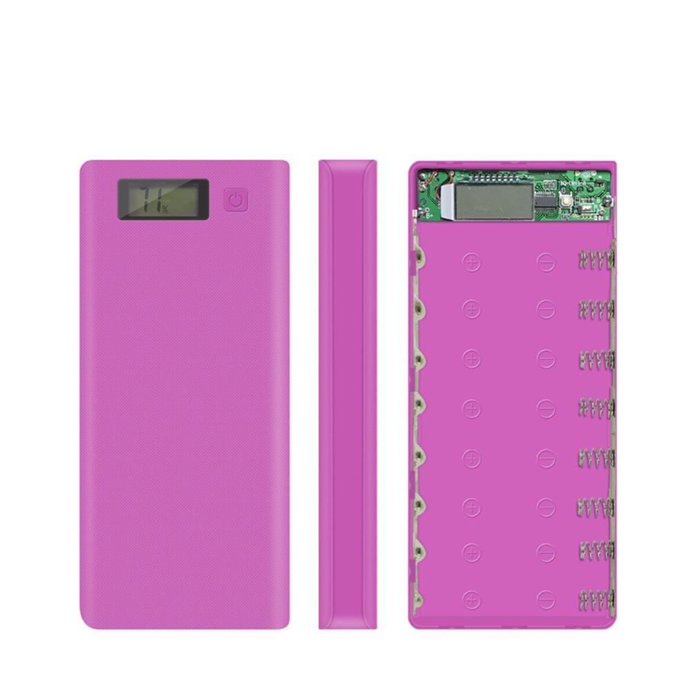 Battery Power Bank Shell Box LCD Display Dual USB For 8Pcs 18650 Batteries Case