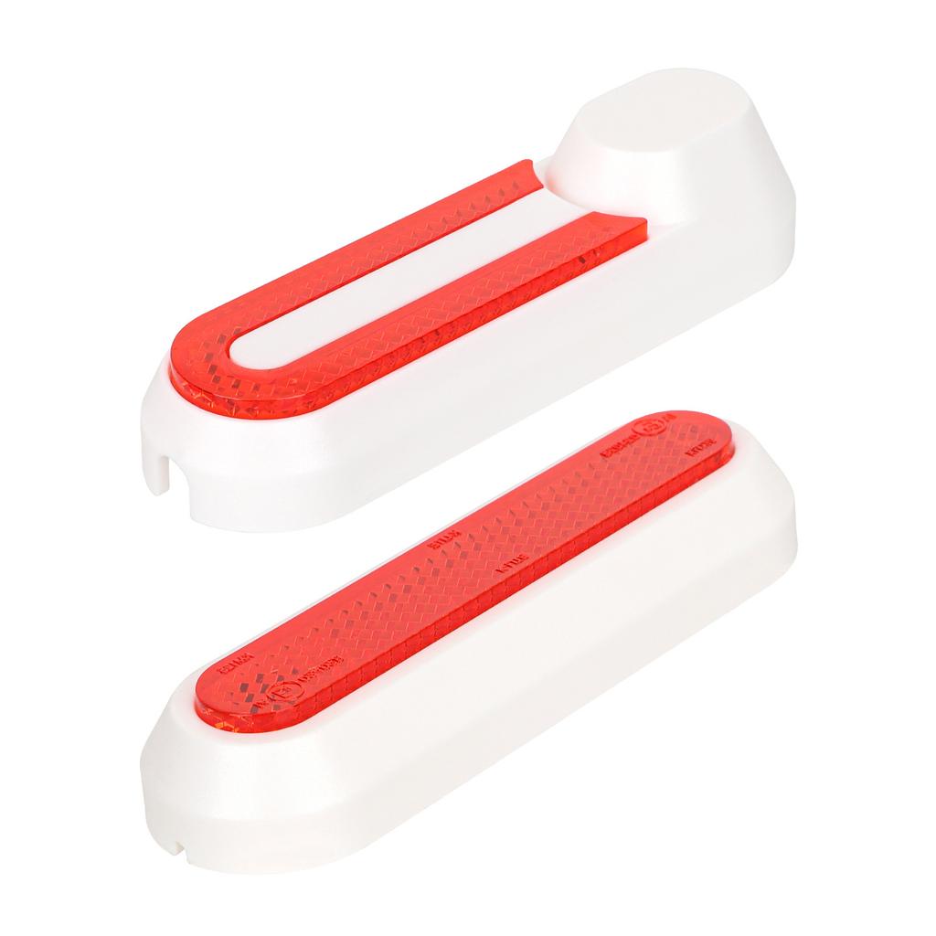 Electric Scooter Rear Side Wheel Cover Reflector with Screws Electric Scooter Side Cover Reflective Strip Replacements