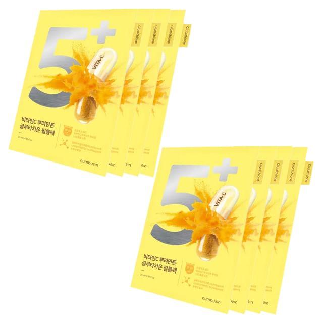 numbuzin - No.5+ Glutathione Vitamin Concentrated Mask 8 Sheets Bundle Set