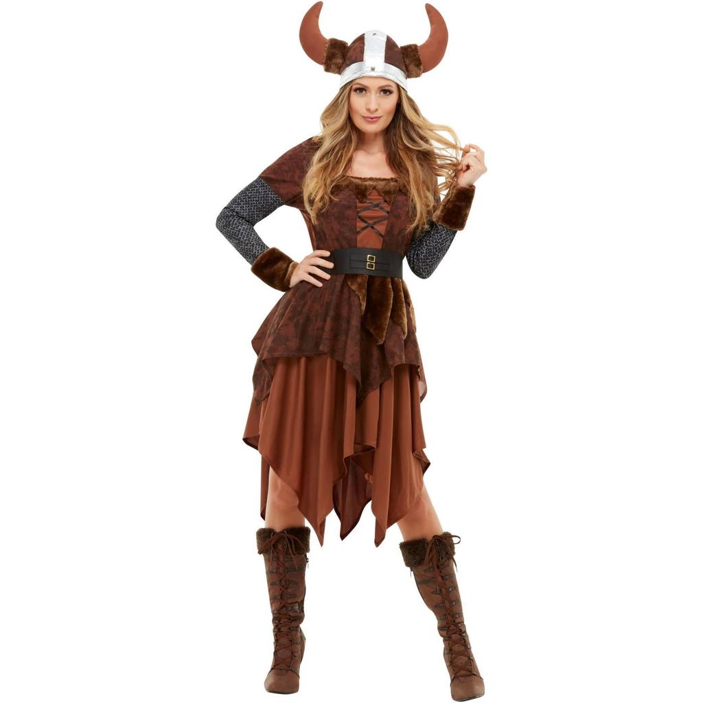 Smiffys Womens/Ladies Viking Barbarian Queen Costume Set