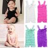 Girls' Lovely Cutie Bowknot Lace Ruffle Petti Toddler Baby Sling Romper Jumpsuit