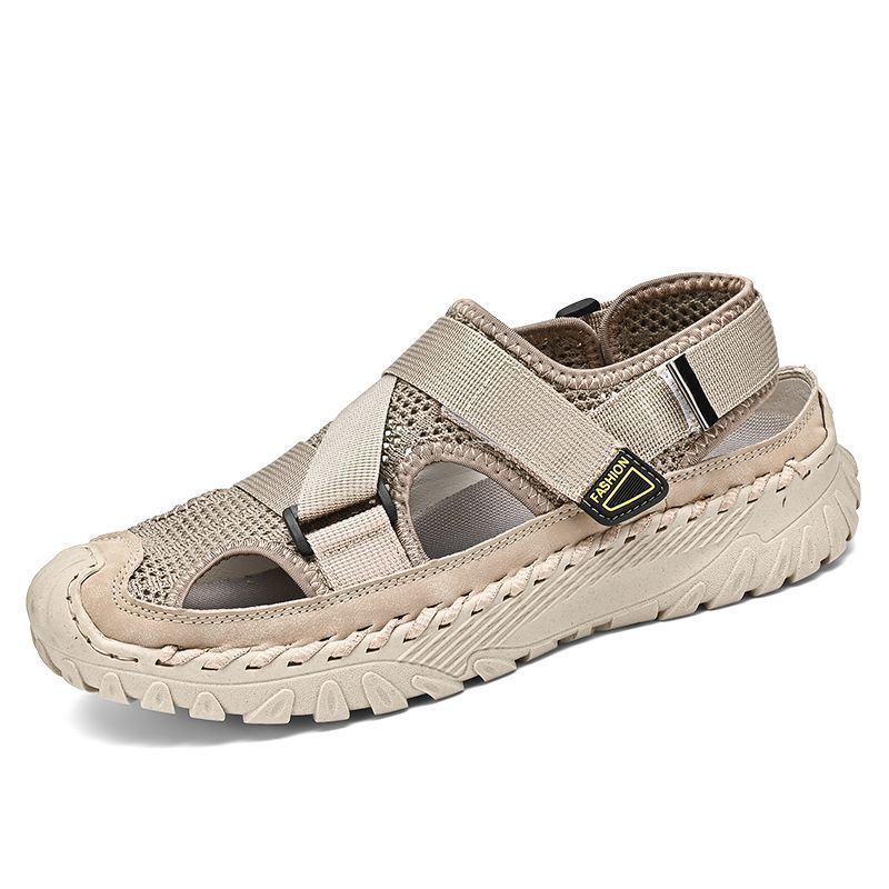 Summer Men's Sandals  Leather Men's Casual Shoes Outdoor Men Leather Sandals for Men Beach Shoes Roman Men's Shoes