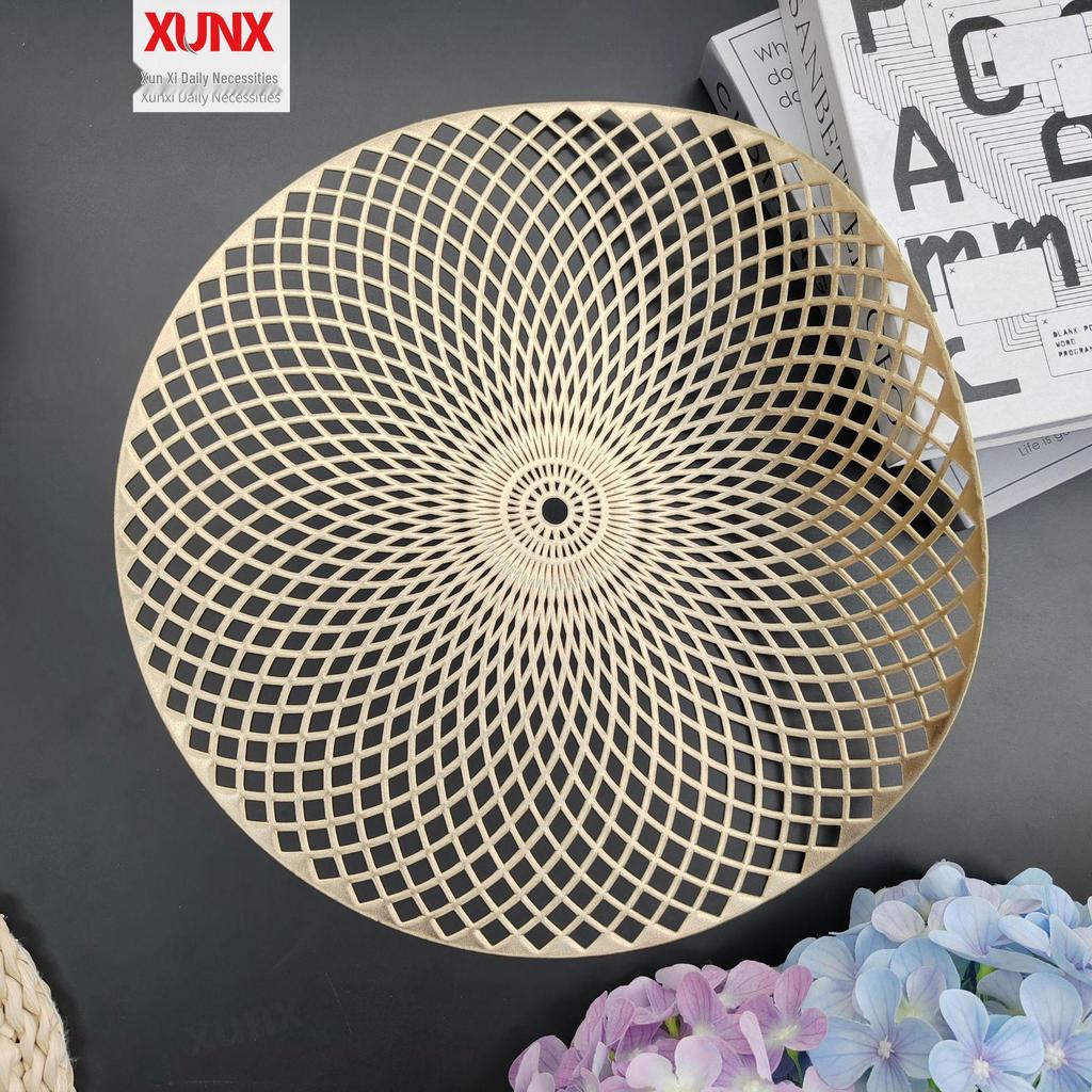 PVC Hollow Heat-Insulation Hot Stamping Placemat - Western Style Best Seller