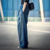 Frühling und Sommer neue weite Beinjeans Damen dünne lose Bodenwischer