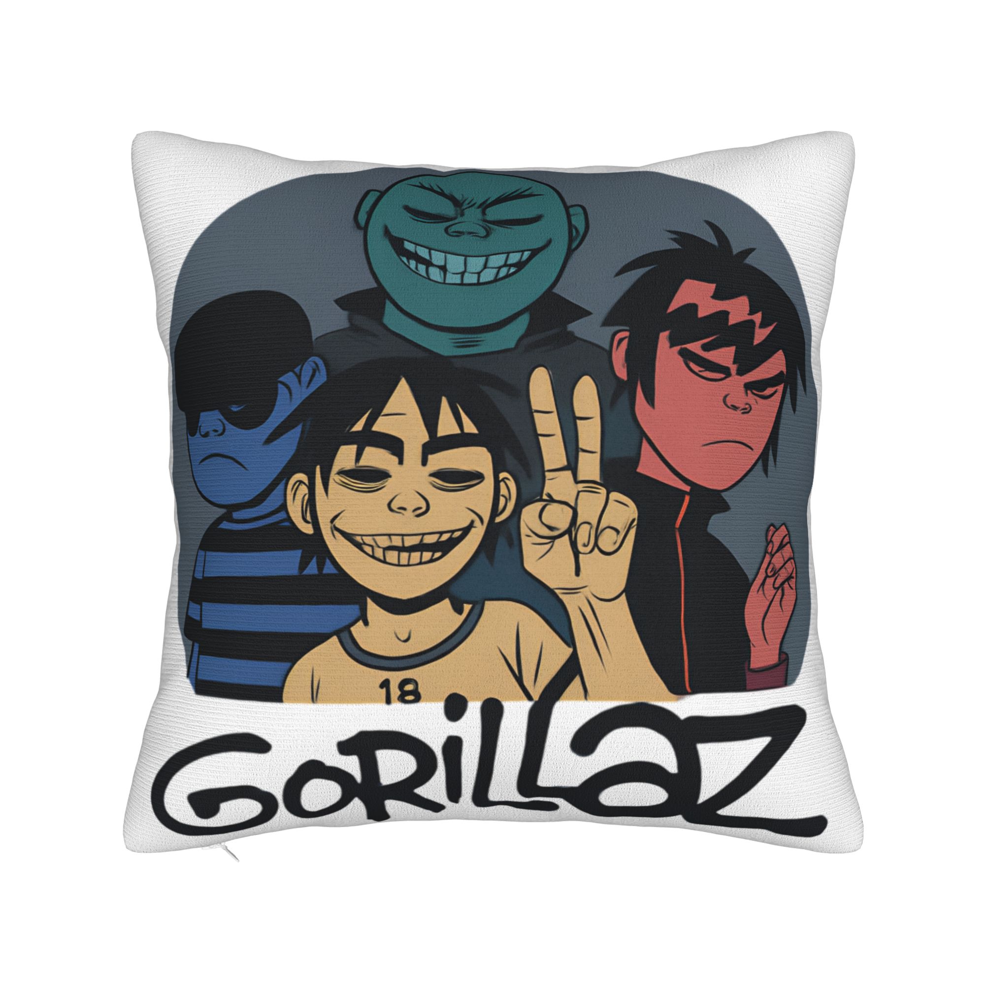 Наволочка с принтом Gorillazs Милая наволочка для стула дивана домашнего декора Новинка наволочки 12x12Inch