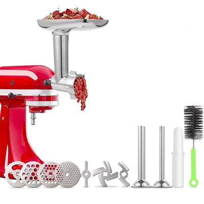 For Kitchenaid Porking Enemy Accessories Dough Maker Grinder Meat Universal Set, Color: Silver Gray
