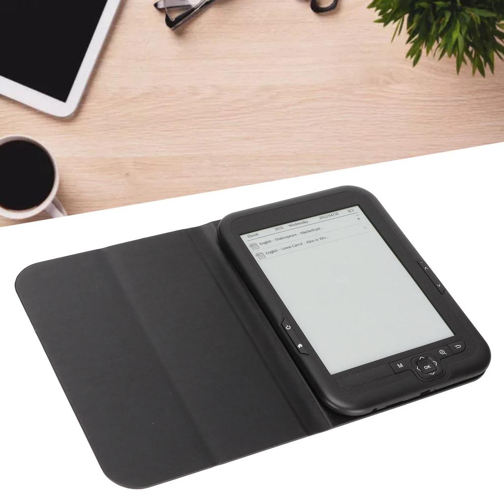 E Book Reader E Reader Black 6in 800x600 HD Ink Screen Eye  E Reader E Book Devices Support FM Music Playback E Reader