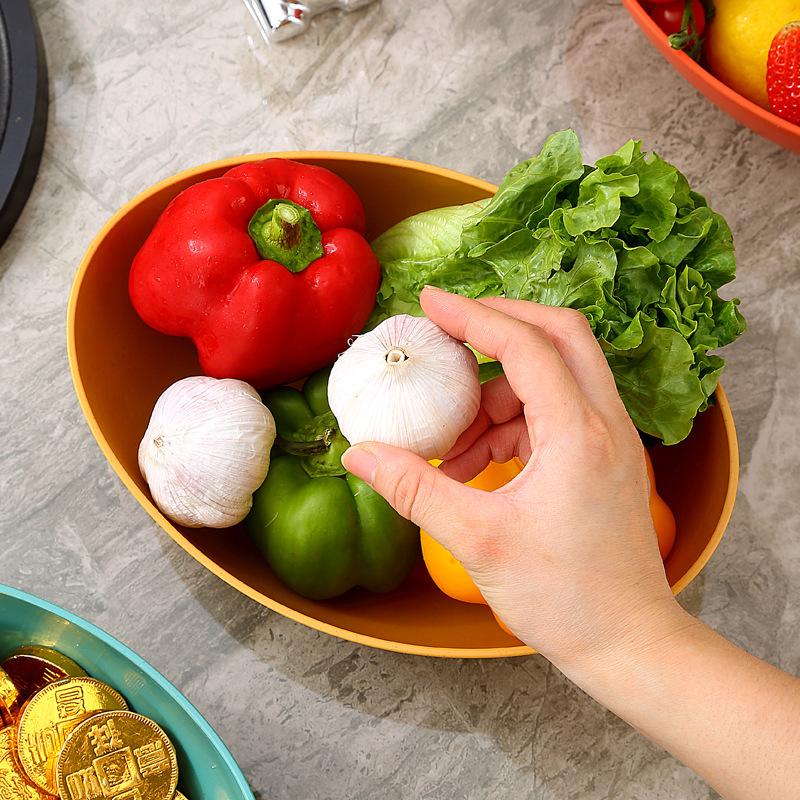 Yuanbao Bowl Vegetable And Fruit Bowl Household Living Room Dried Fruit Plate High-End Snack Plate Delicate Candy Plate