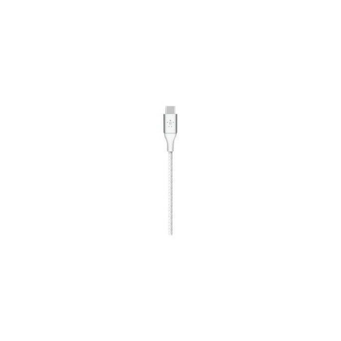 Câble tressé - BELKIN - USB-C vers USB-A - 0,15 m - Blanc