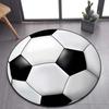 Football Round Carpet Ball Sport Soccer Pattern Floor Mat Circle Rug Home Teens Boys Bedroom Living Room Chair Mats Anti-Slip