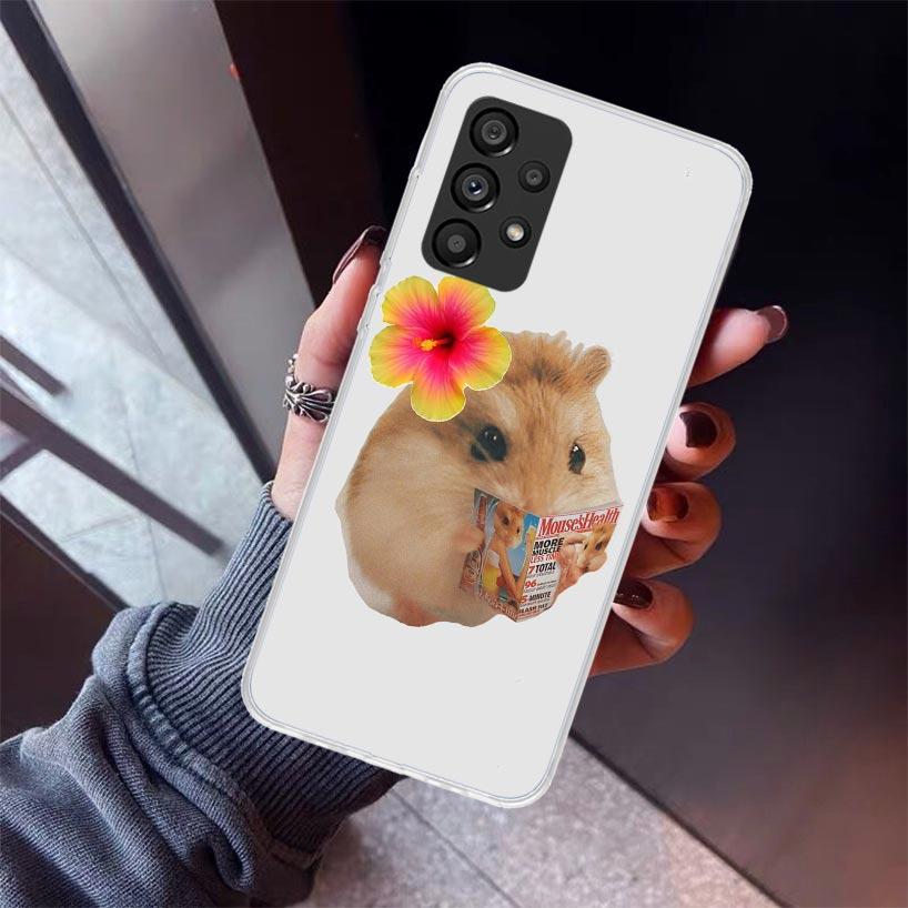 Lustiges trauriges Hamster-Meme Handyhülle Für Samsung Galaxy A12 A52S A42 A32 A22 A51 A50 Note 20 Ultra 10 S10 Plus A71 A70 A31 A30 A10S
