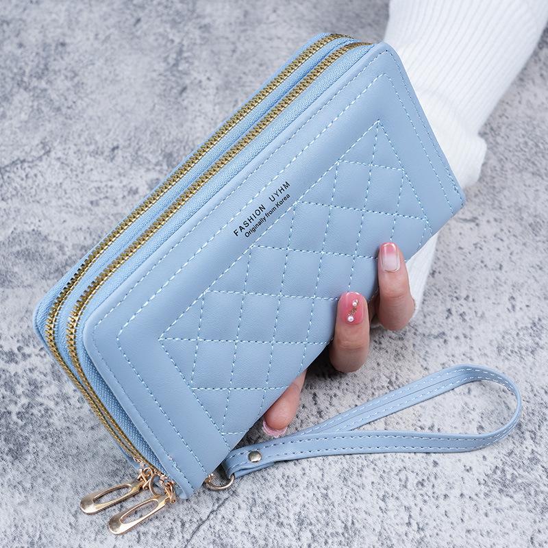 Women's 2023 Long Korean Style Wallet: Double Zipper Phone Bag, Large Capacity Card Holder, Coin Purse.
