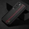 For Samsung Galaxy S25 S24 S23 S22 S21 S20 Ultra S10 Plus FE 5G Case PU Leather Carbon Fiber Style Shockproof Back Cove