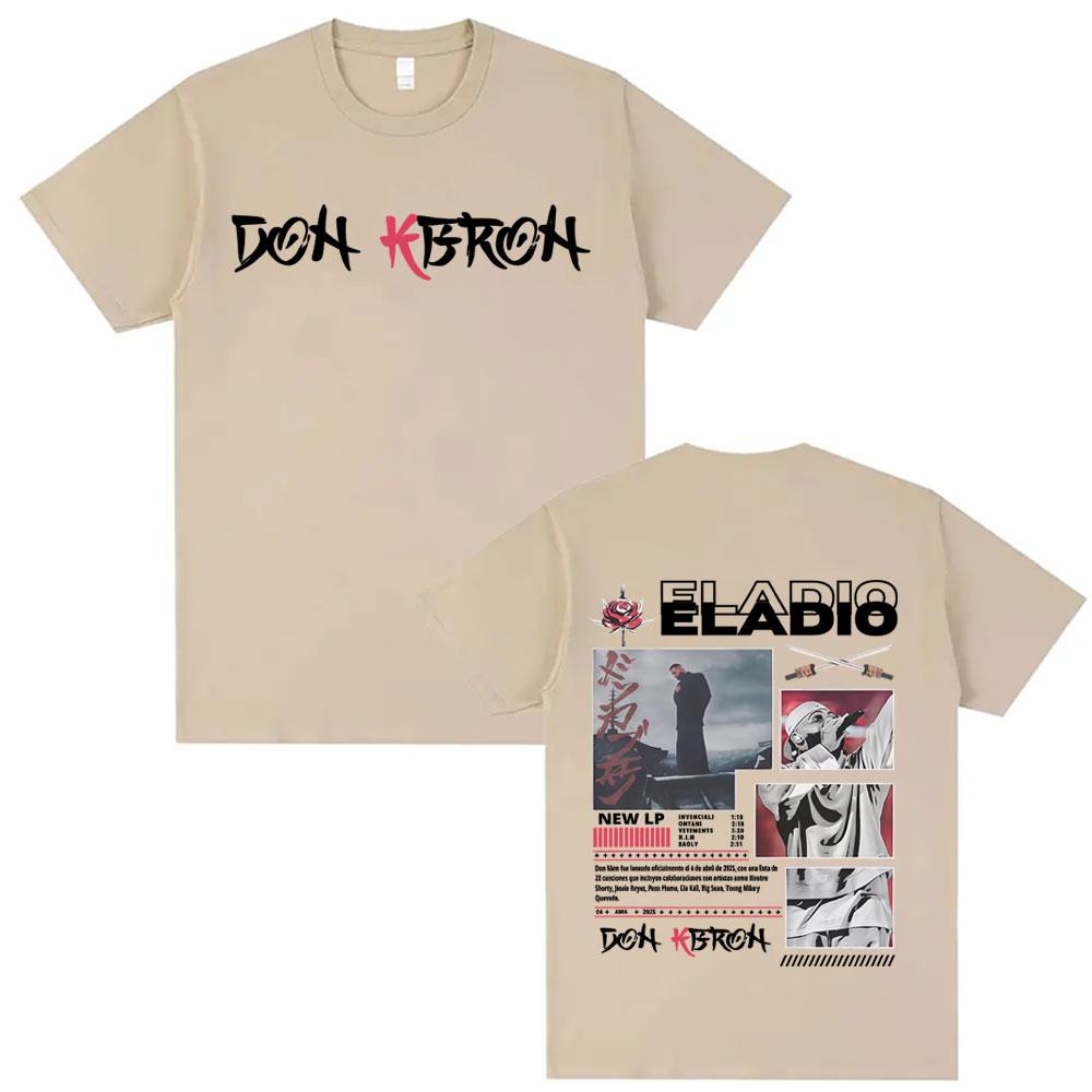 Rapper Eladio Carrion New Album 2025 Tour Tshirts for Unisex Fashion Gothic 100 Cotton Tshirt Short Sleeve Casual Cotton T Shirt