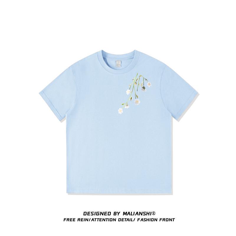 Women's Plus Size Retro Black Cotton Short Sleeve T-shirt with Trendy Loose Fit