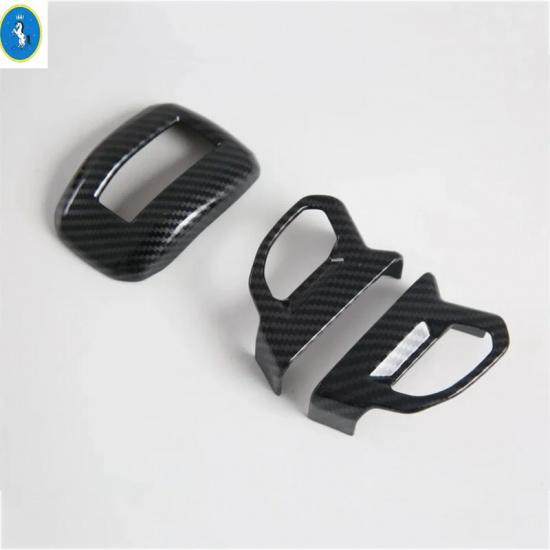 3 Pcs Gear Shift Head Knob Cover Trim Fit For Mitsubishi Xforce / Outlander / Xforce 2024 - 2026 Carbon Fiber Look Accessories