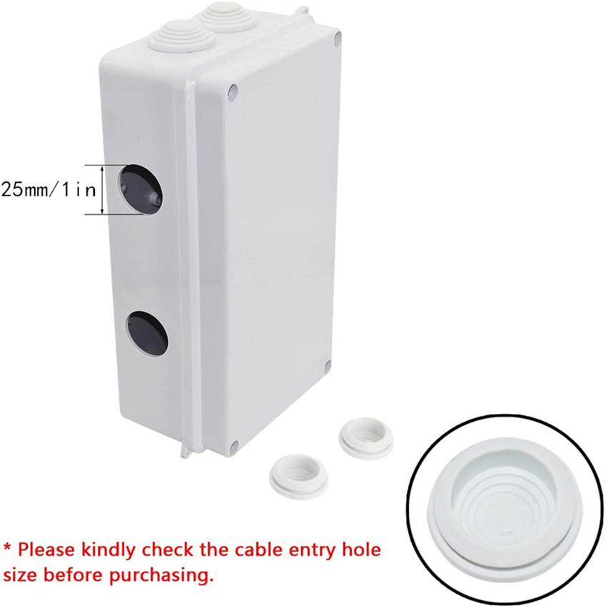 Boîte de jonction étanche ABS Blanche Extérieure 1 Pièce Boîte Universelle Scellée pour Projet Électrique