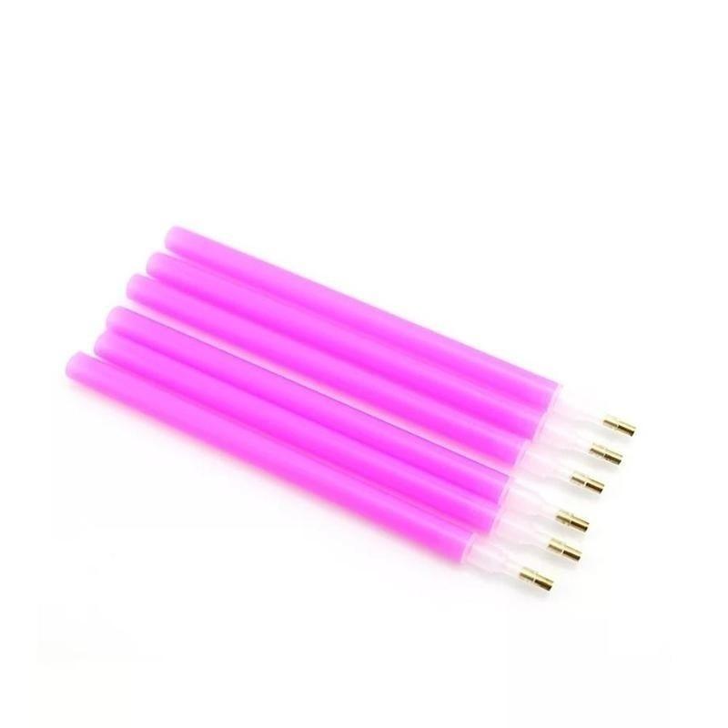 5Pcs/set  Pink Nail Art Rhinestone Gem Picker Pen Dotting Manicure Nail Art Tools