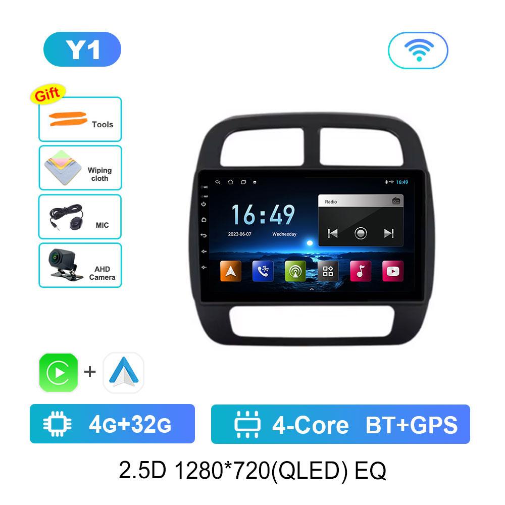 DSP Stereo Car Radio Multimedia Player for Renault KWID K-ZE Dacia Spring 2015 - 2018 GPS Navi Android 14 BT WiFi 4G Auto Tools